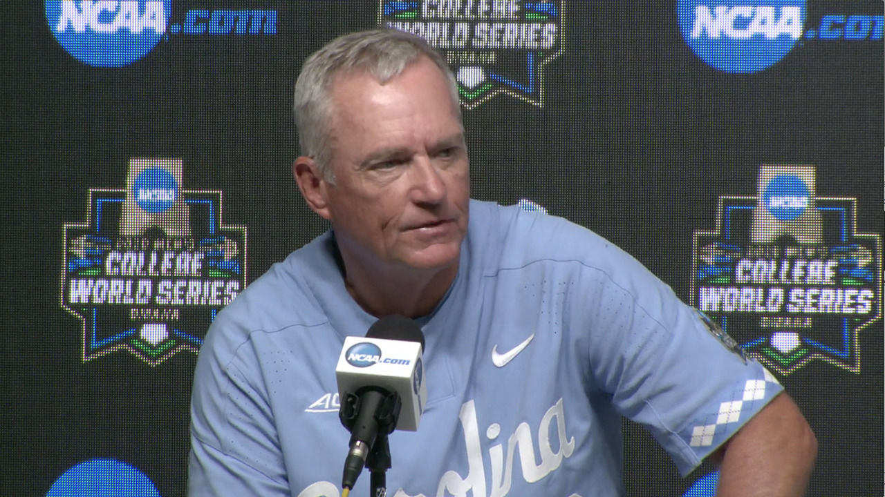 UNC's Mike Fox on the win over Oregon State and the injury to pitcher Luca Dalatri