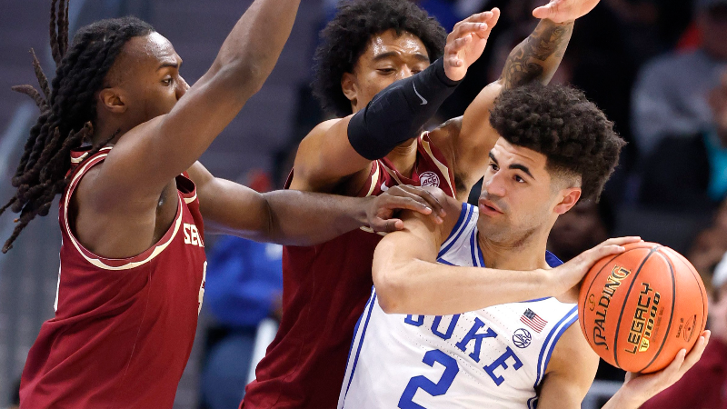 Duke and Florida State battle in the ACC Men's Basketball Tournament