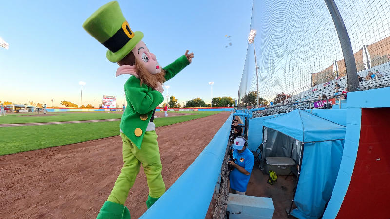 Roadsters mascot works overtime in 17-5 victory over the Freebirds