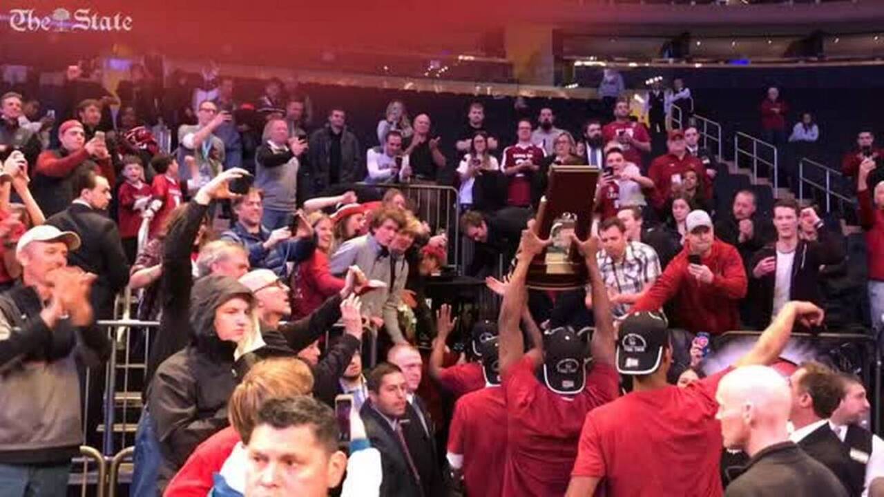 Gamecocks celebrate win over Florida
