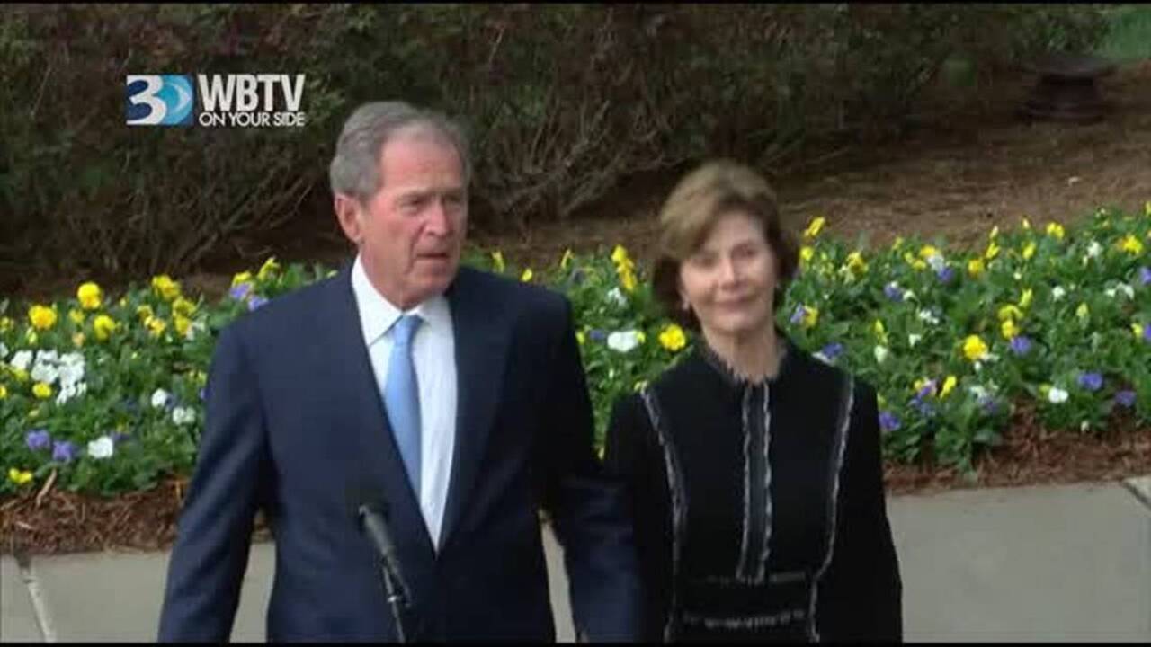 Former president Bush pays tribute to a man who changed his life