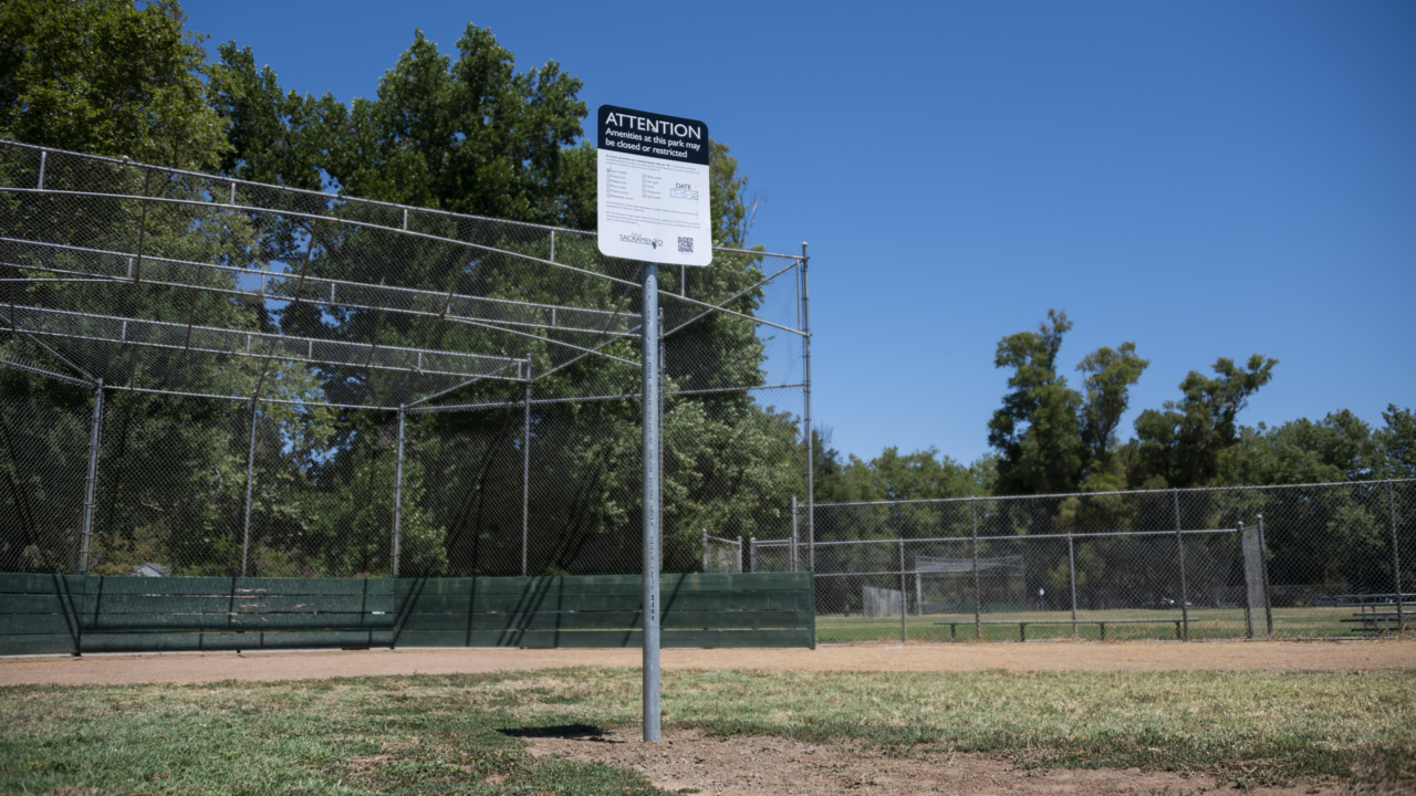 How this travel ball coach feels about signs blocking play at Land Park because of COVID