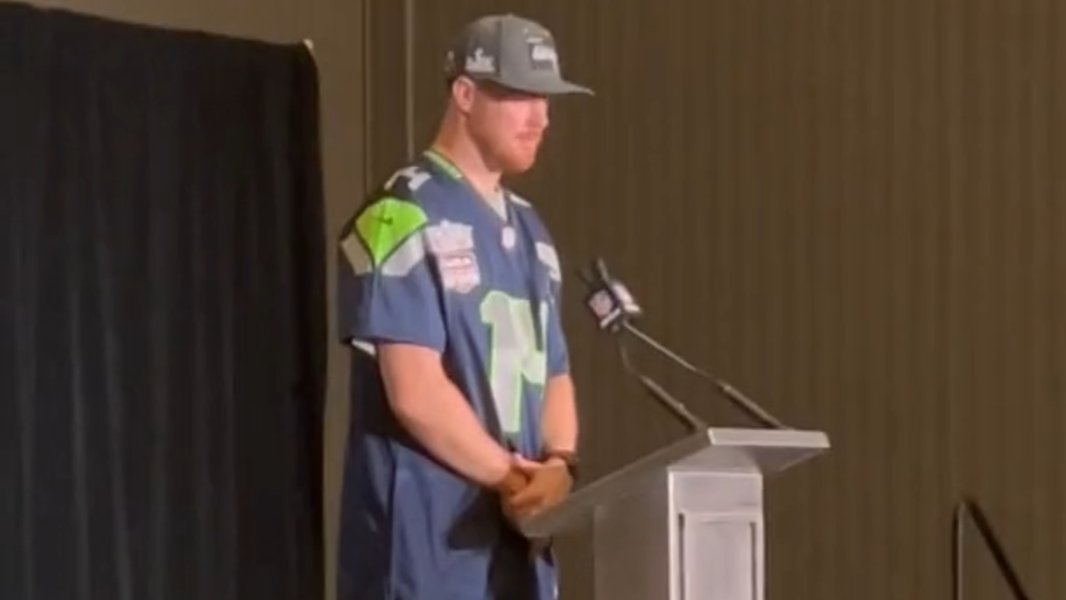 At Super Bowl, Seahawks' Sam Darnold asked about vindication