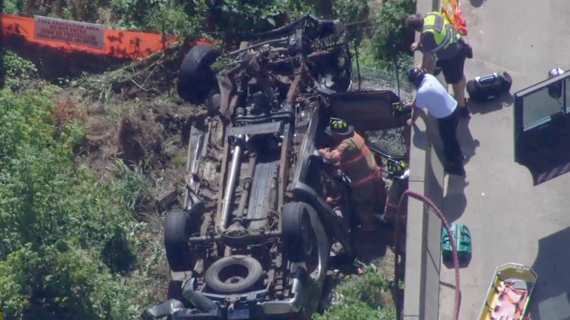 13-year-old passenger killed when truck goes off I-540 bridge in Wake County