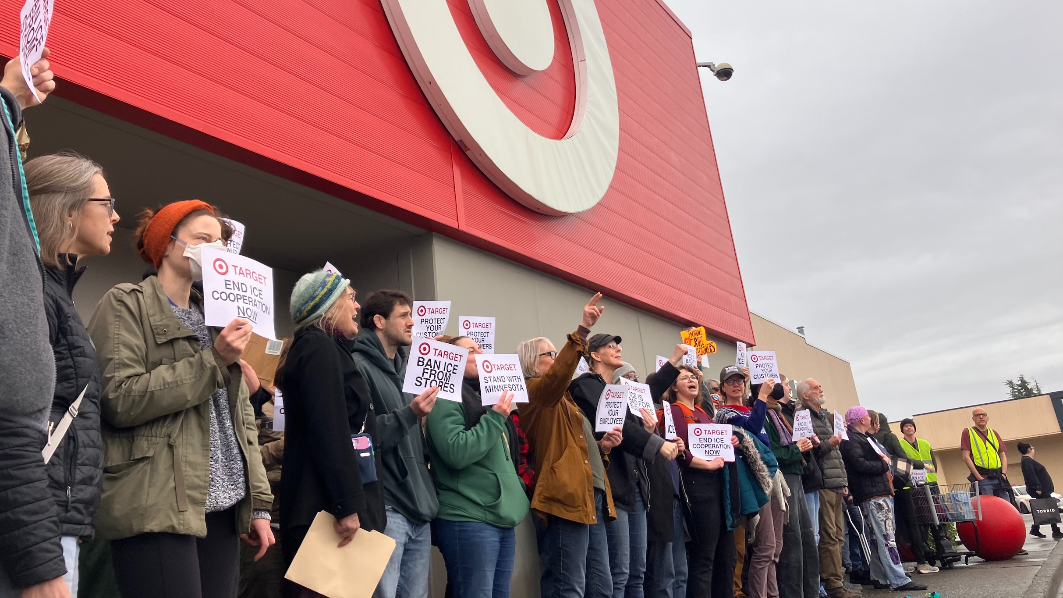 Bellingham activists protest at Target, demand end to cooperation with ICE agents