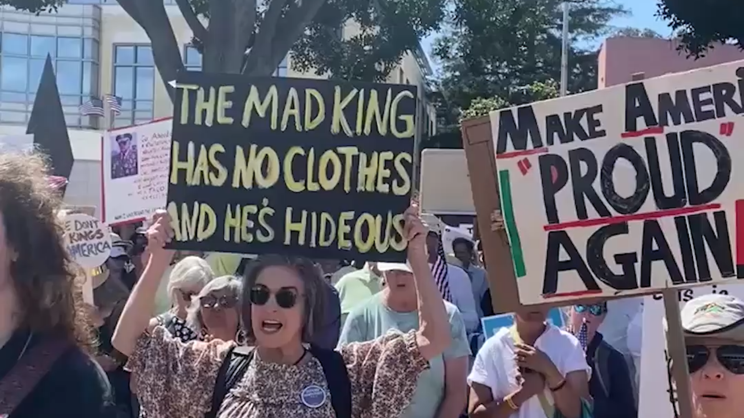 Thousands gather in SLO streets to protest Trump on 'No Kings’ day