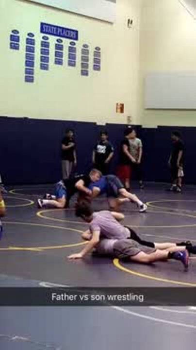 Chiawana dad still has the advantage on the wrestling mats ... but just barely