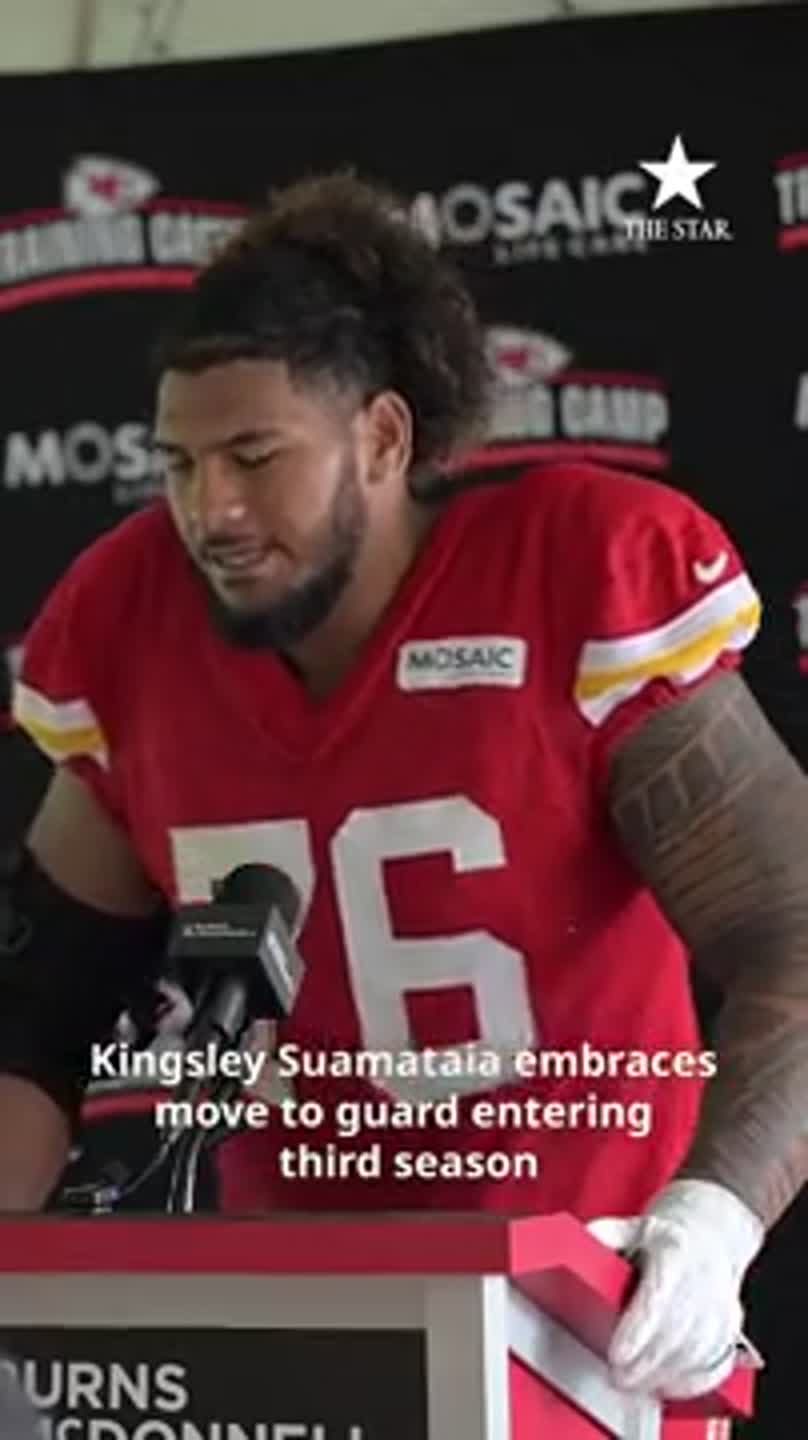 Kingsley Suamataia embraces role as guard for KC Chiefs