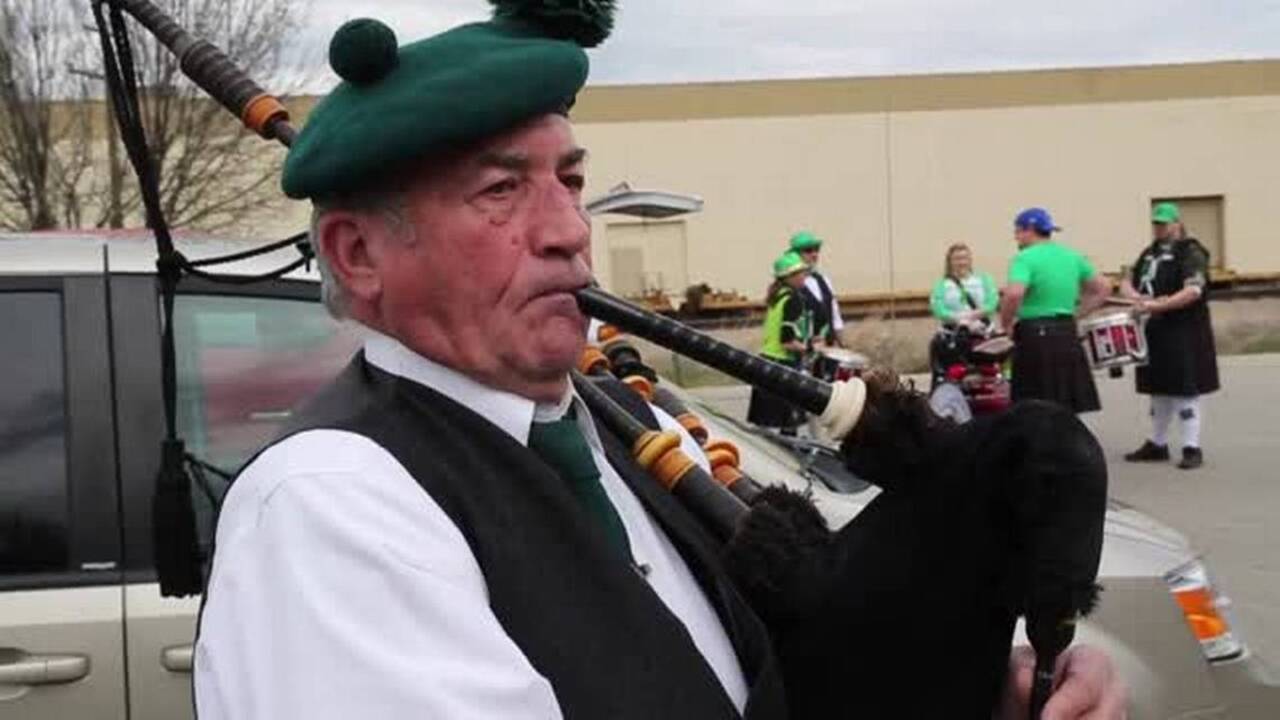 Boise Highlanders pipers perform on St. Patrick’s Day