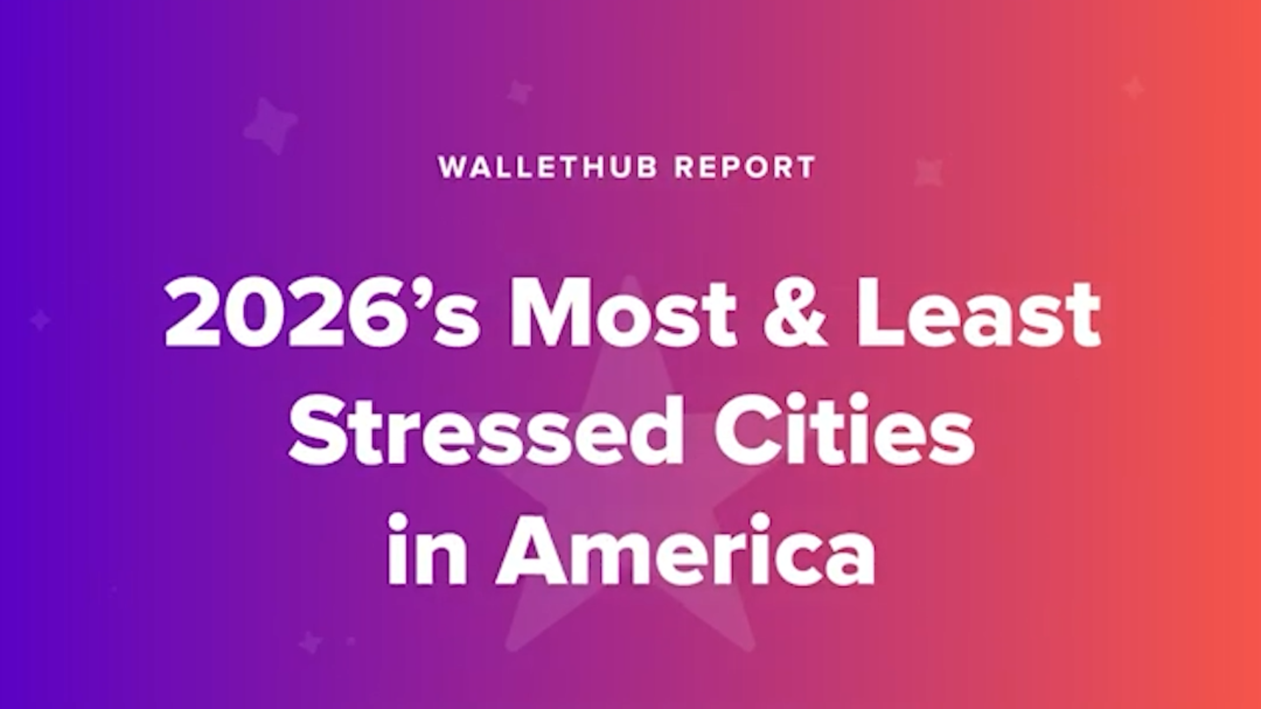 2026’s Most & least stressed cities in America