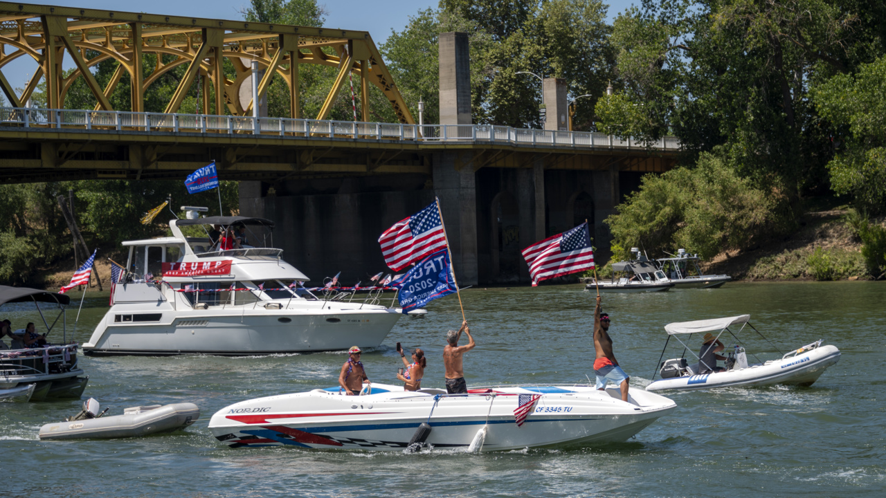 See pro-Trump Fourth of July boat parade on the Sacramento River