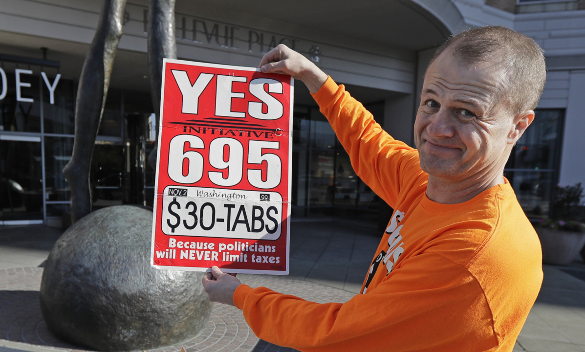 Tim Eyman formally announces bid for governor, files the necessary paperwork