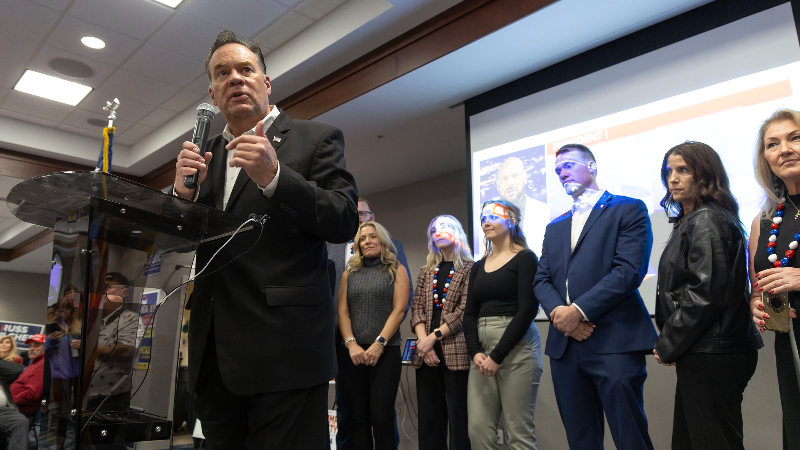 Idaho Congressman Rush Fulcher thanks Idaho voters
