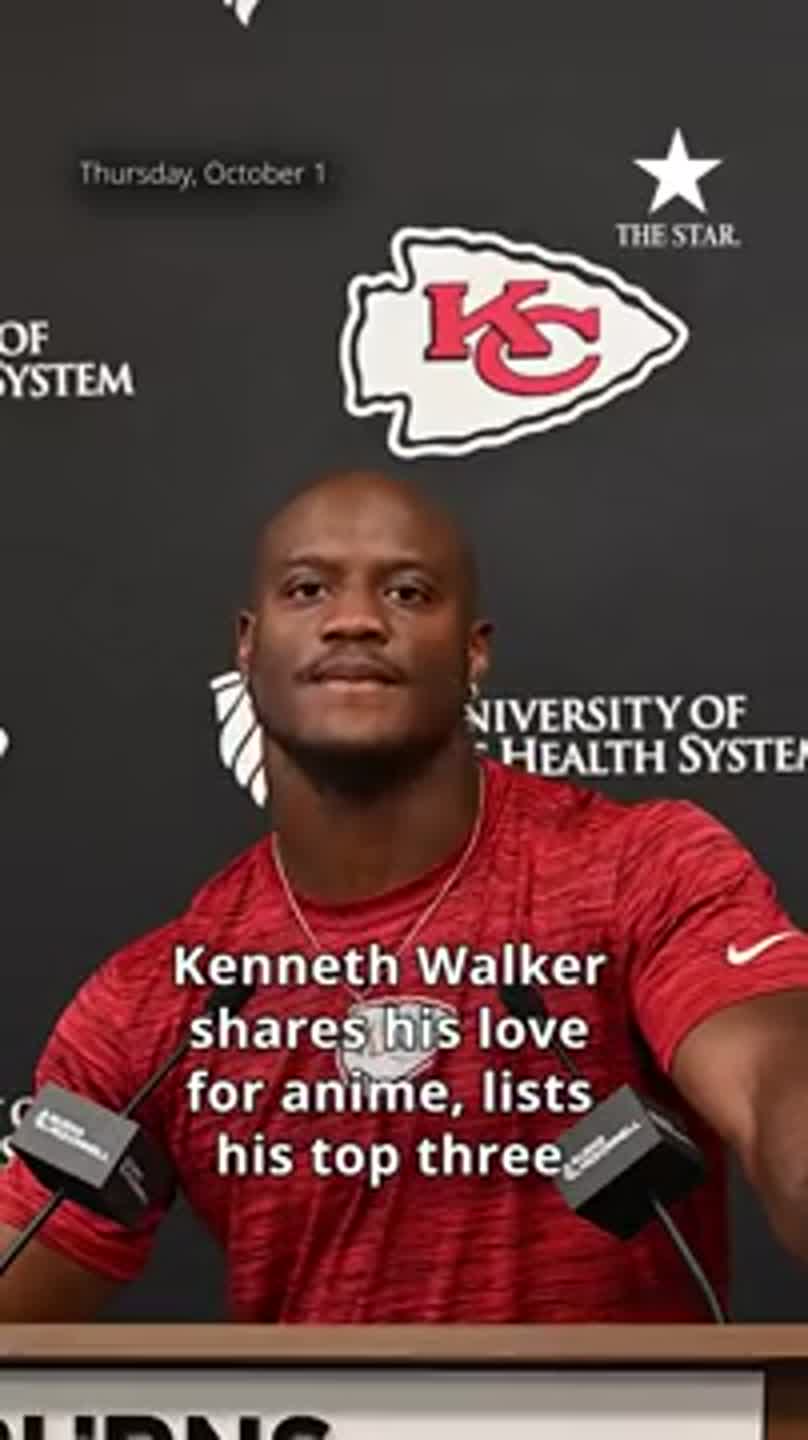 Kenneth Walker shares his love for anime and lists his top three shows