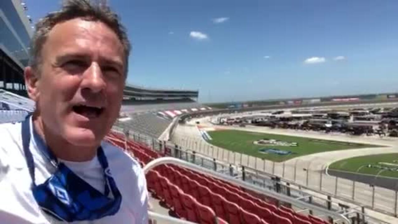 Watching the Xfinity NASCAR race solo at Texas Motor Speedway