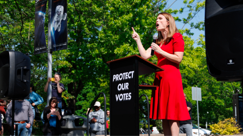 Allison Riggs urges supporters to continue fighting to keep military votes in NC Supreme Court election