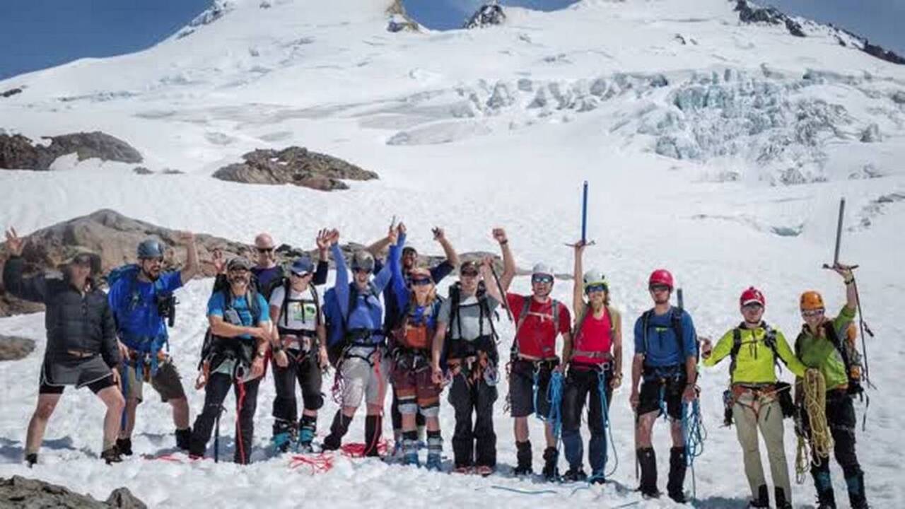Here's what it looks like to run up Mount Baker