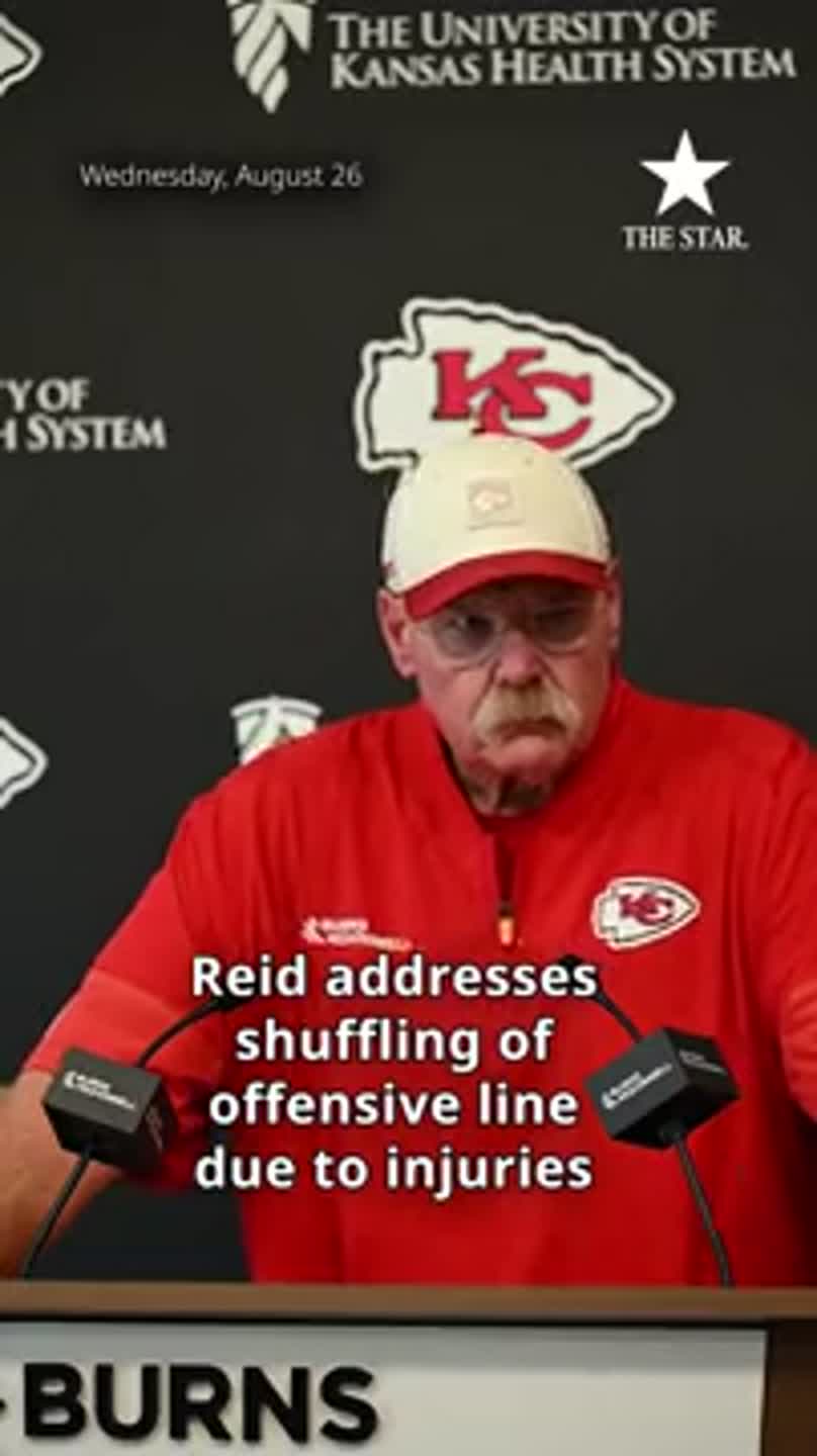 Reid addresses shuffling of offensive line due to injuries