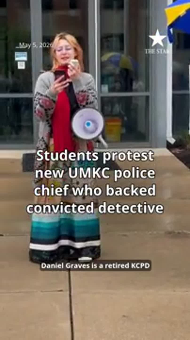 Students protest new UMKC police chief who backed convicted detective