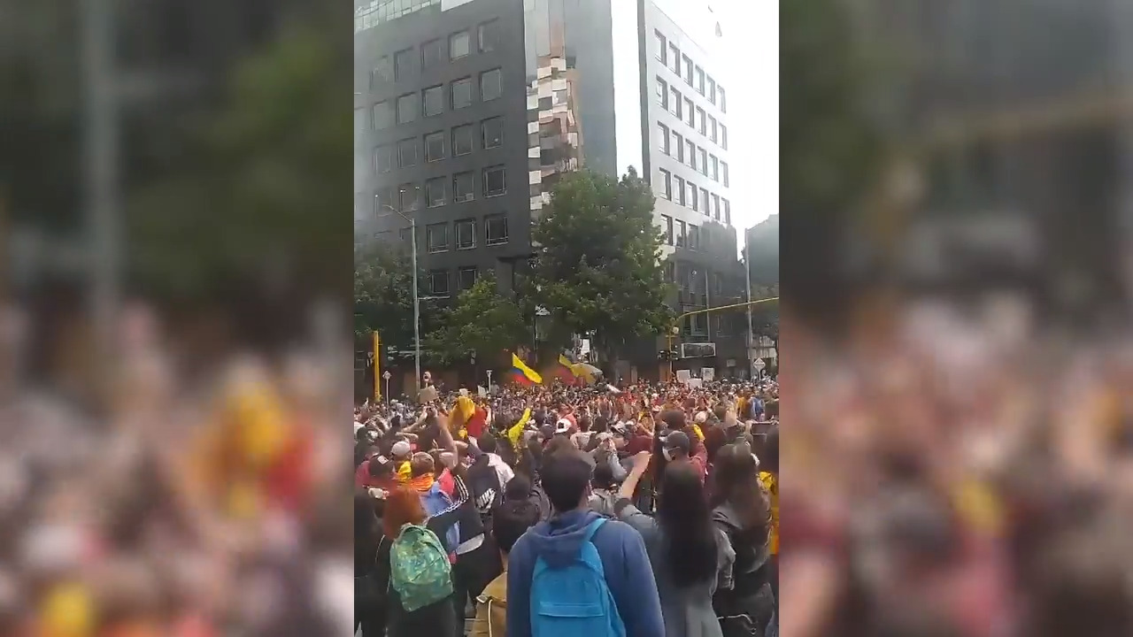 Colombians protest Government violence during Bogota demonstrations