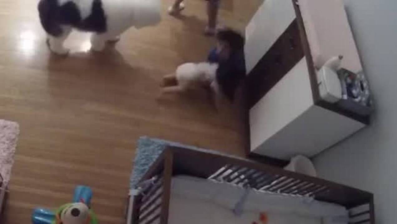 9-year-old son caught his baby brother as he fell off diaper table