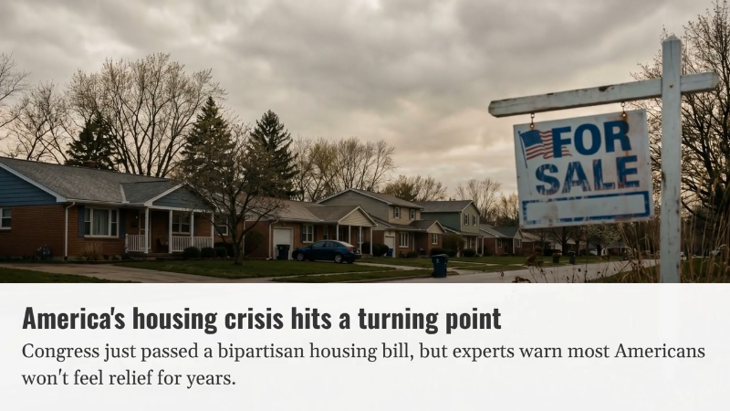 Congress passes bipartisan housing bill but renters and buyers won't feel relief for years