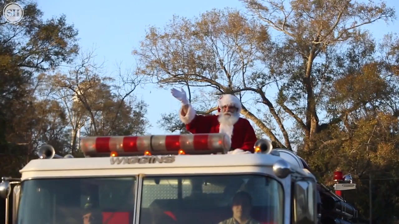 Santa’s sleigh is a Wiggins fire truck