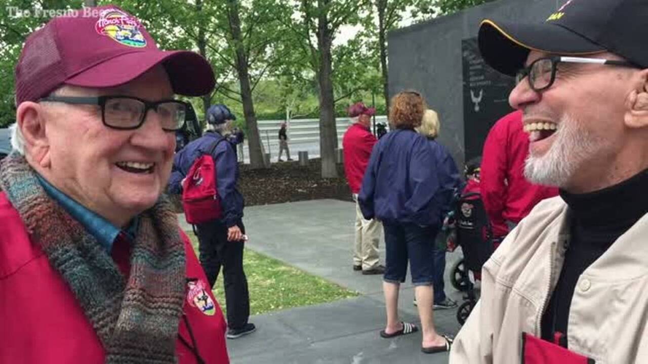 Central Valley Honor Flight veterans John Arambel and Ervin Toews reminisce 