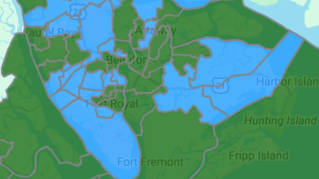 Map shows how Beaufort Co voted in the primary for sheriff