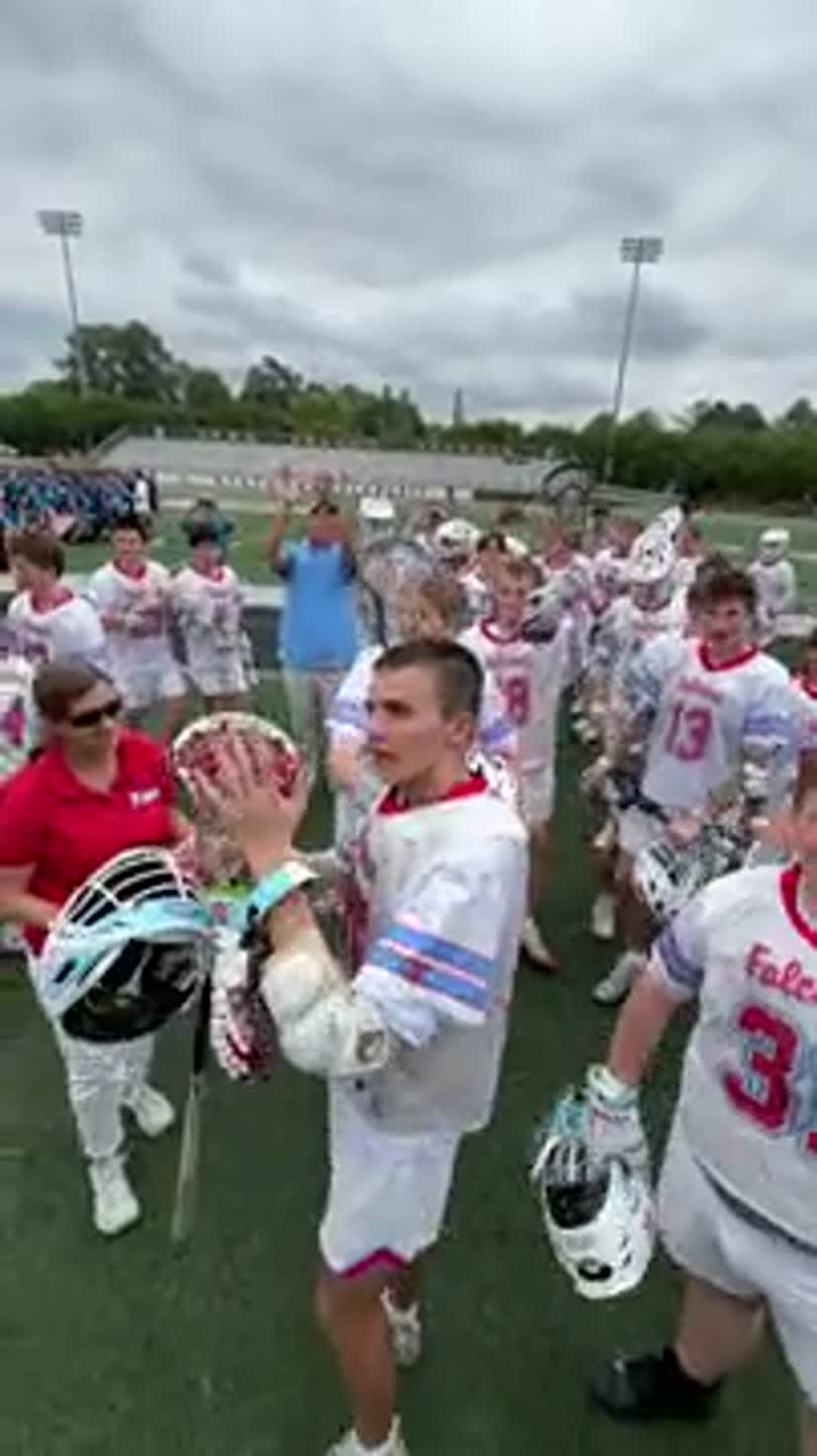 AC Flora boys Lacrosse thank fans after loss