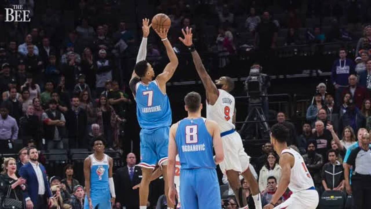 Skal Labissiere, Kings teammates break down game-winning three pointer against Knicks