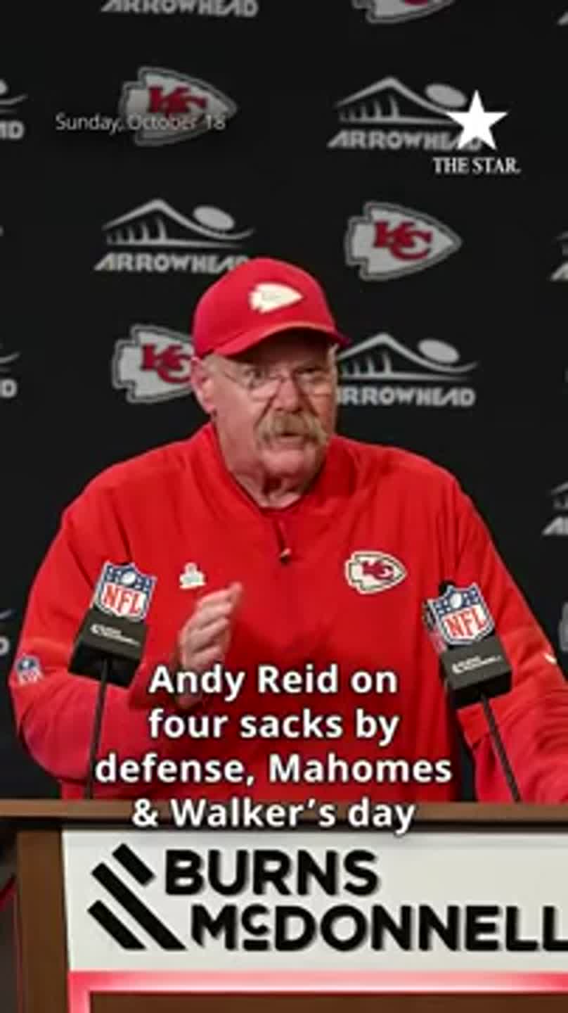 Andy Reid on four sacks by Chiefs' defense + Mahomes & Walker