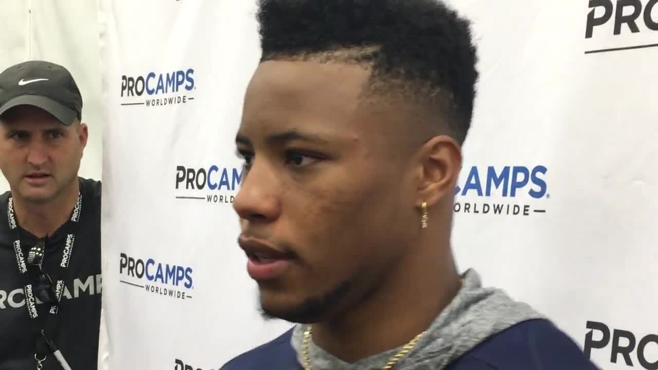 Former Penn State star Saquon Barkley out for NFL season with torn ACL
