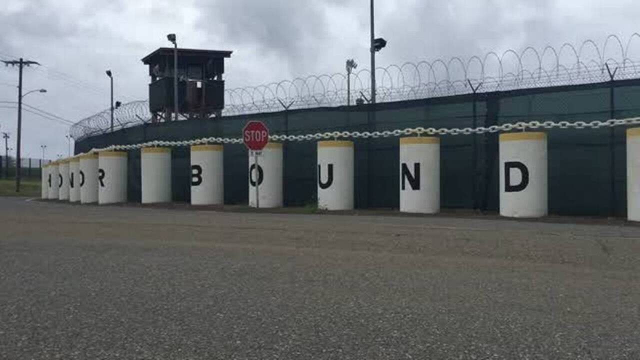 Drippy, dull day in Guantánamo's Detention Center Zone