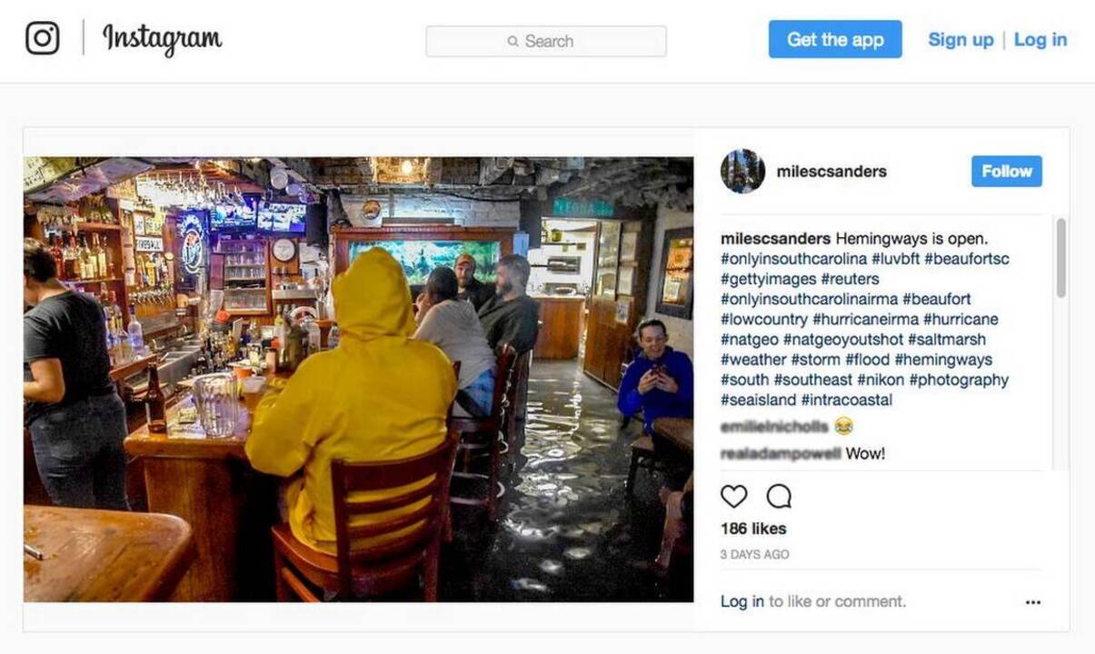 Tropical Storm Irma didn't stop the party at Beaufort's Hemingways