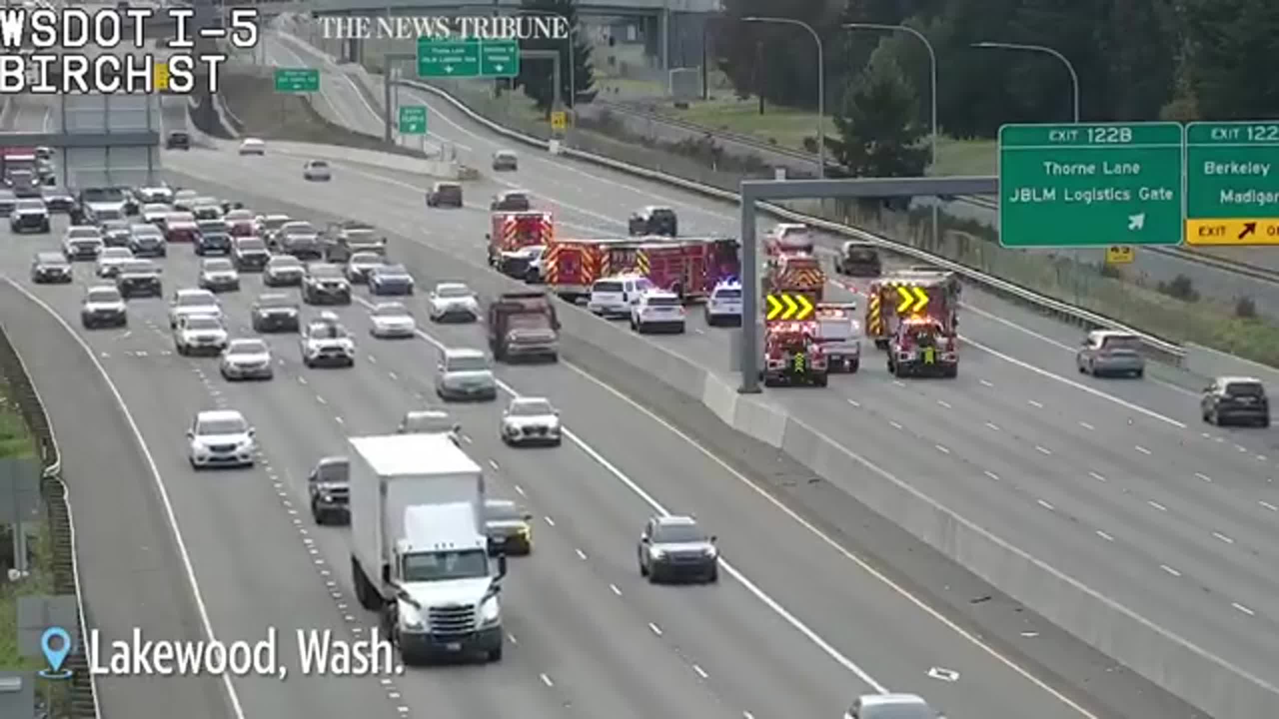 Crash on southbound Interstate 5 backs up traffic near JBLM | Tacoma ...