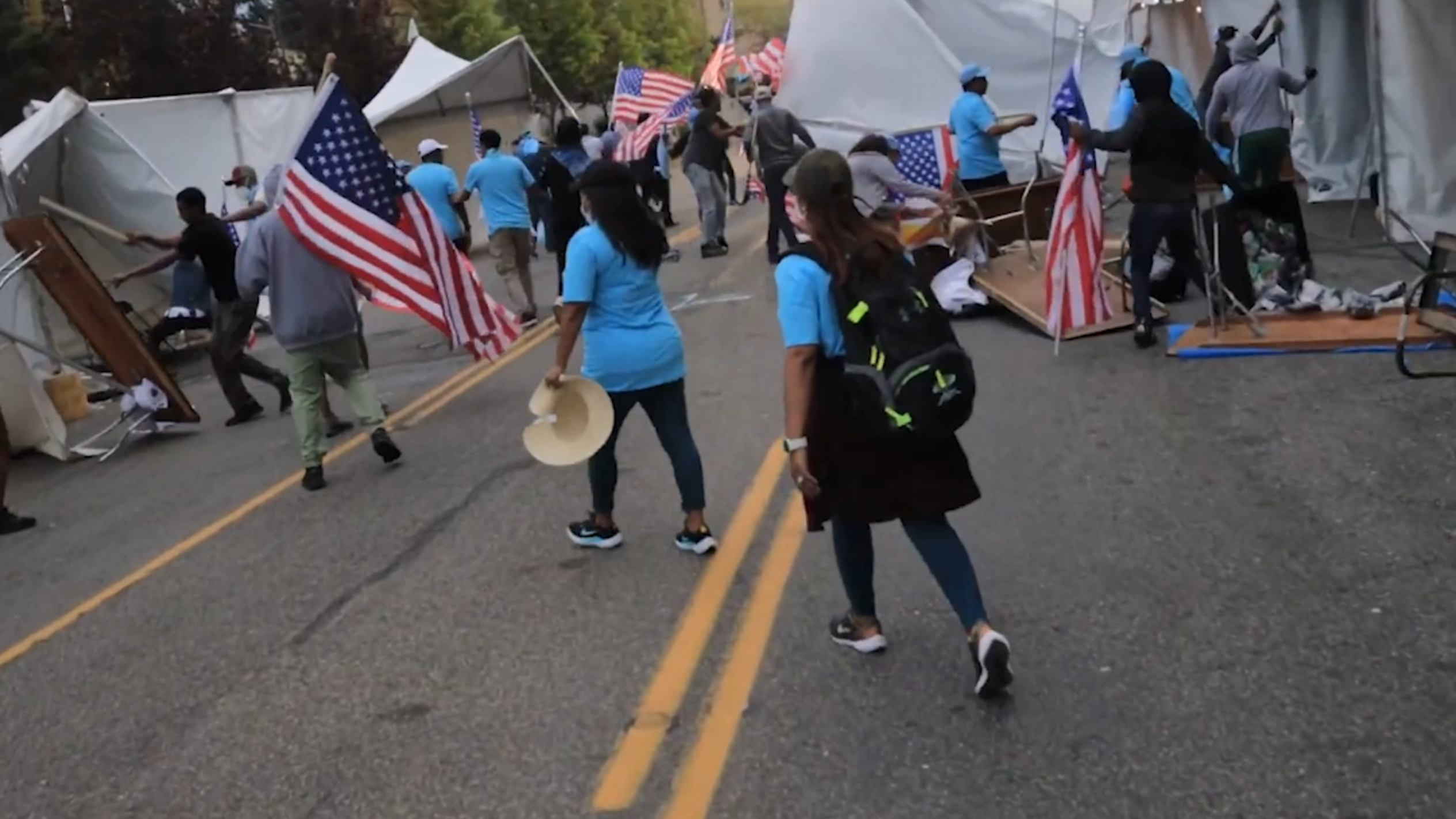 Protesters tear down tents at Eritrean Festival in Tacoma