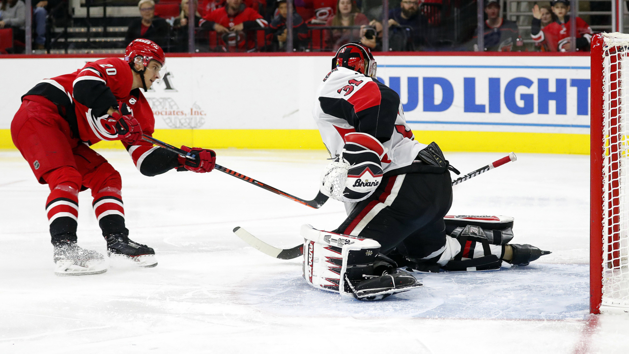 Canes end four-game losing streak, rip Senators 8-2