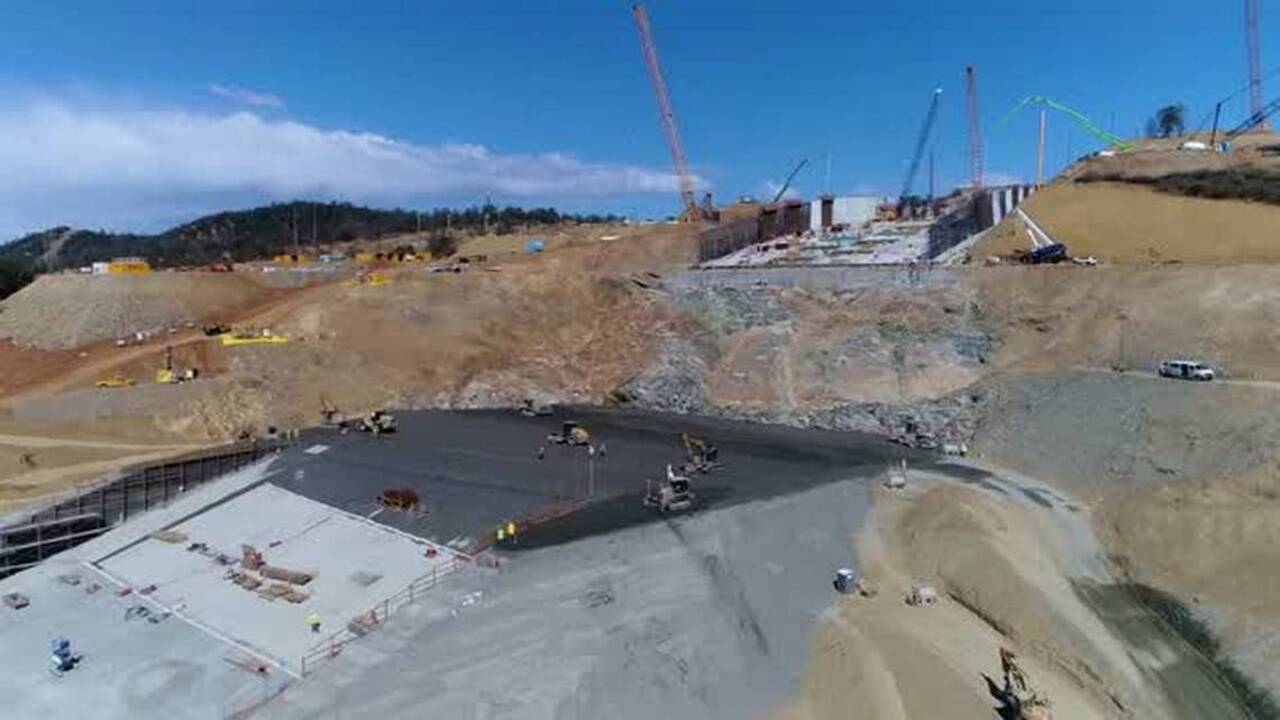 Coming right down the chute at Oroville Dam spillway