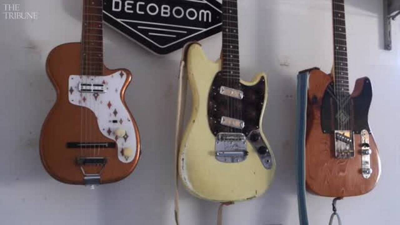 Los Osos artist uses plastic to make custom guitar pickguards