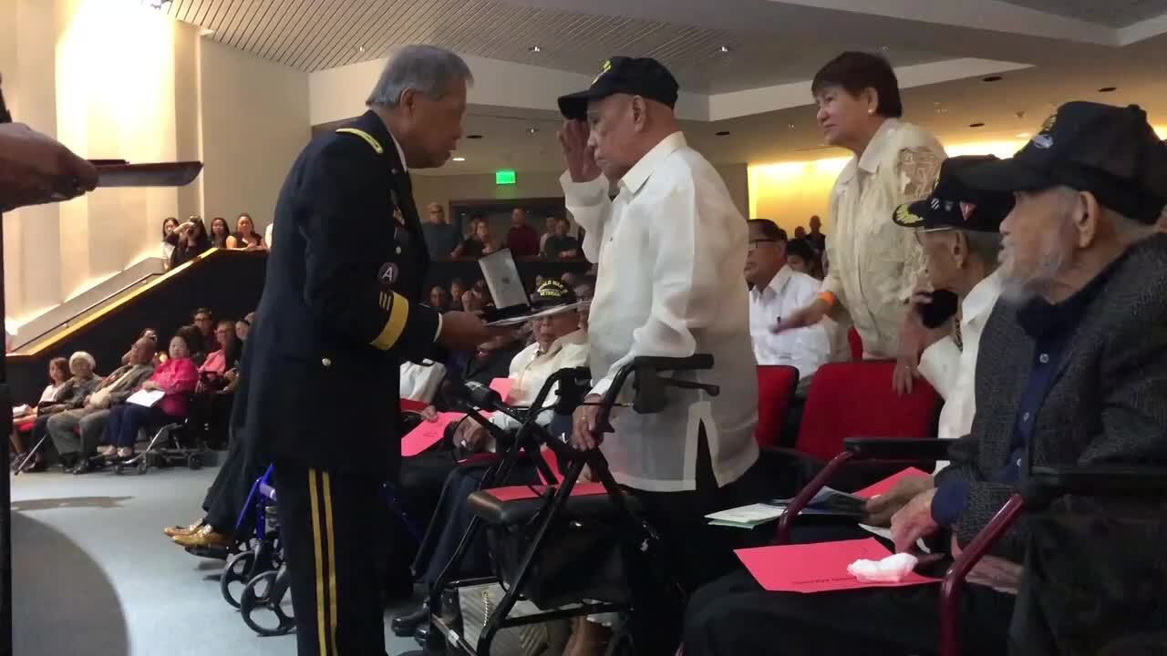 Decades after their service, Northern California Filipino WW2 vets receive highest honor