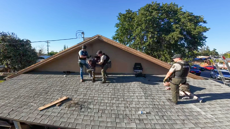 Drone, K9 track suspects hiding in Empire attic