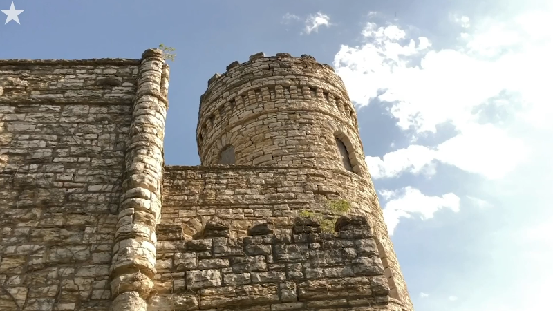 Why is there a crumbling castle on Vine Street?