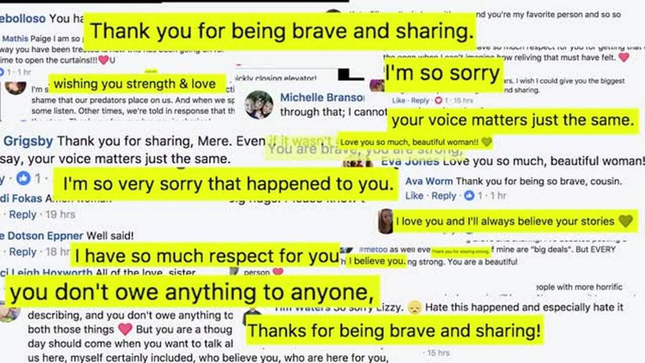 Overwhelmingly positive responses to the #MeToo hashtag