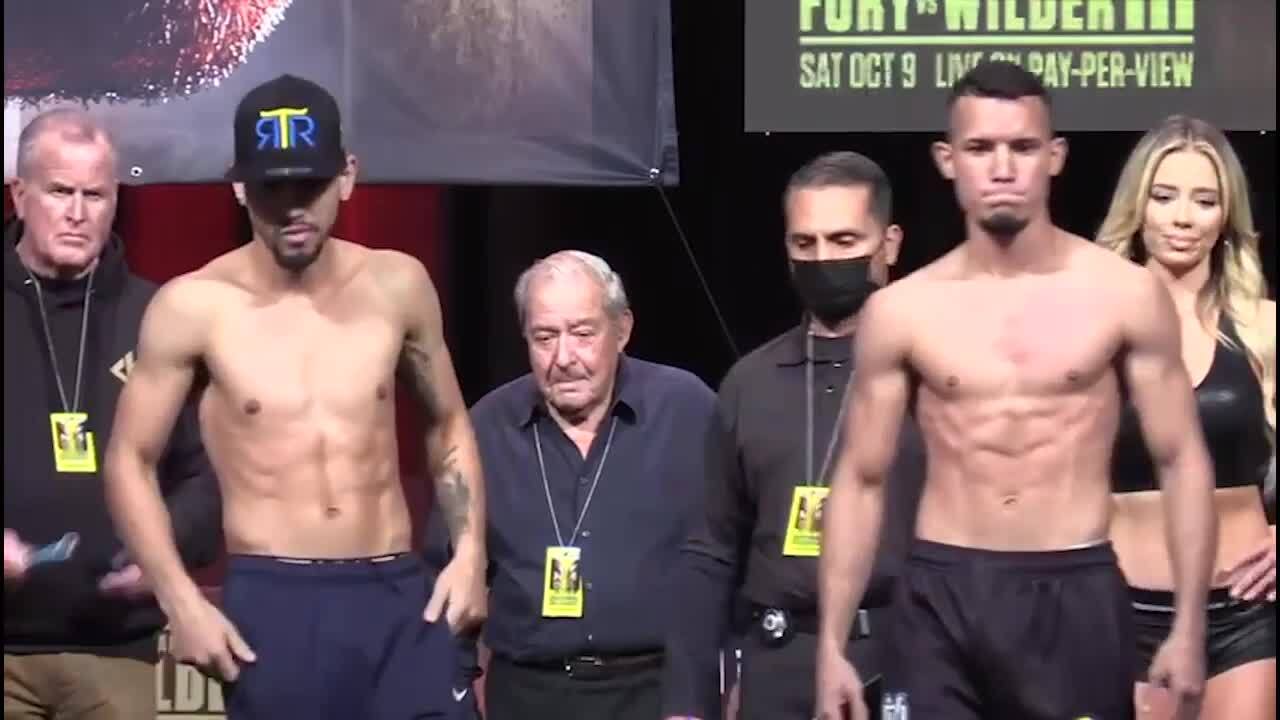 Pesaje para pelea entre Orlando Gonzalez Ruiz y Robeisy Ramirez