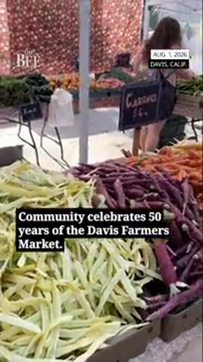 Watch Davis celebrate 50 years of its beloved farmers market