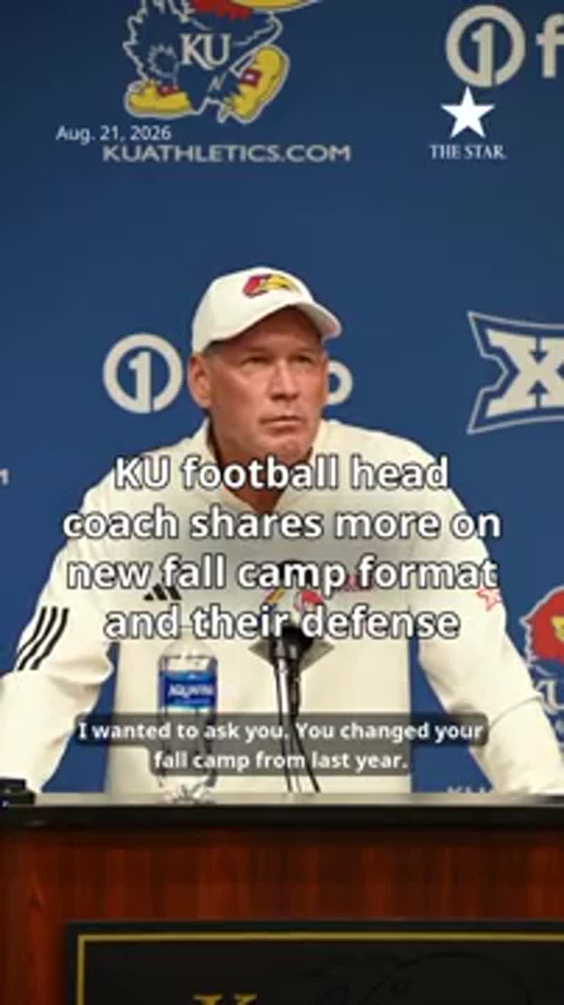KU football head coach shares more on new fall camp format and their defense