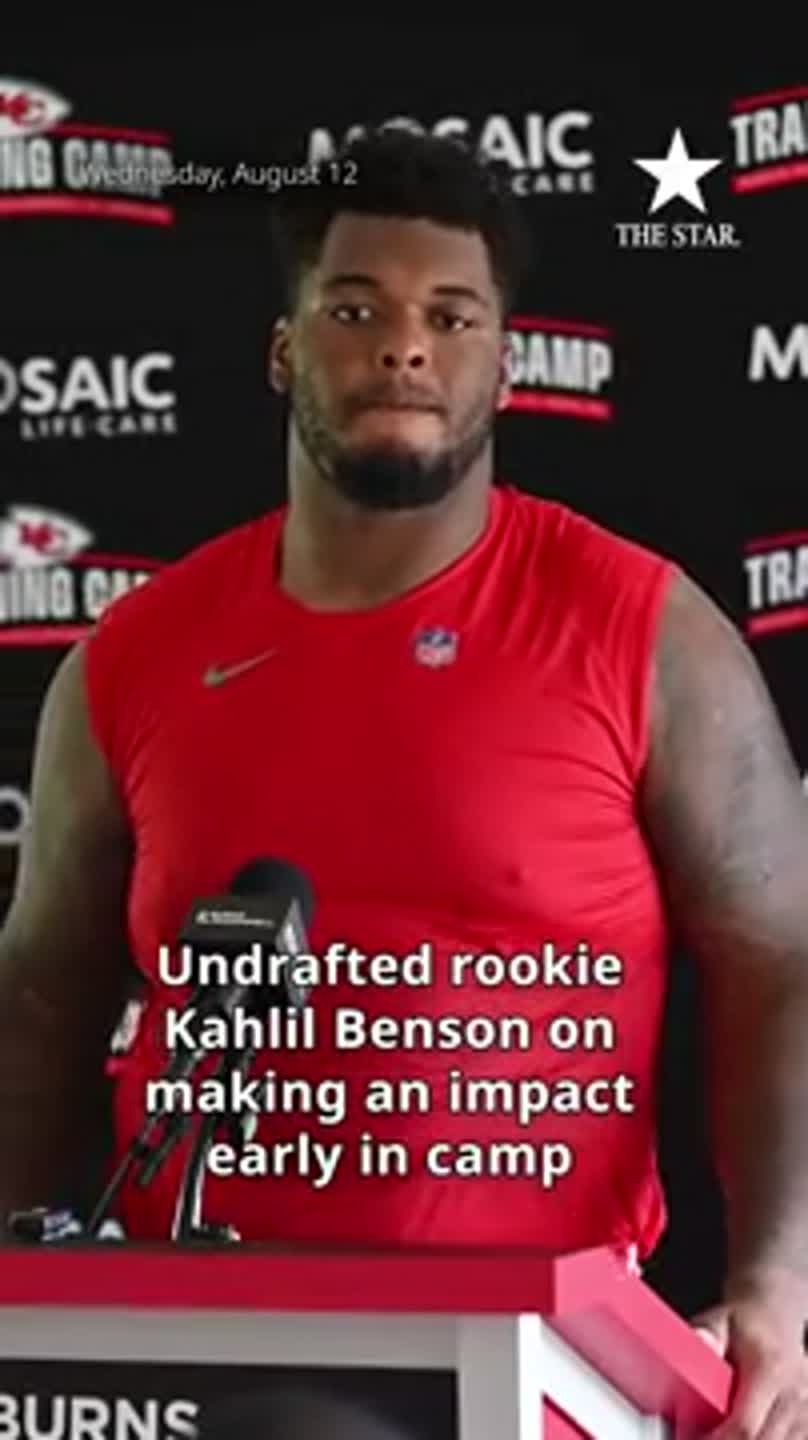 Undrafted rookie Kahlil Benson on making an impact early in camp
