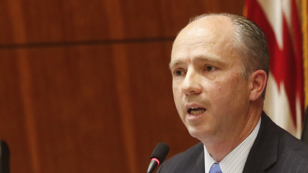 San Luis Obispo County District Attorney Dan Dow gives opening ...