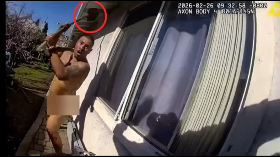 GRAPHIC VIDEO: Yuba City police officers shoot nude man swinging shovel